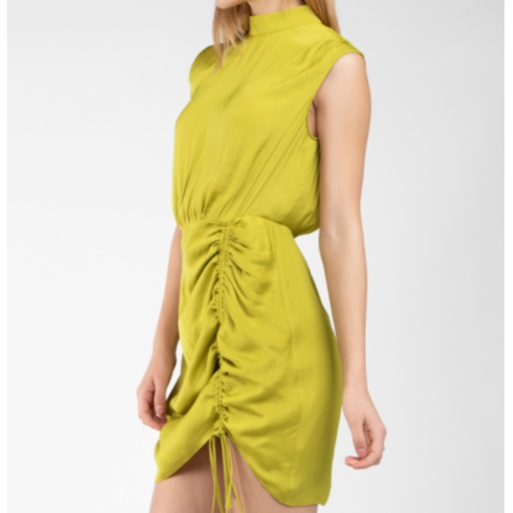 Naked Zebra MINDY MOCK NECK DRESS in Cream Color